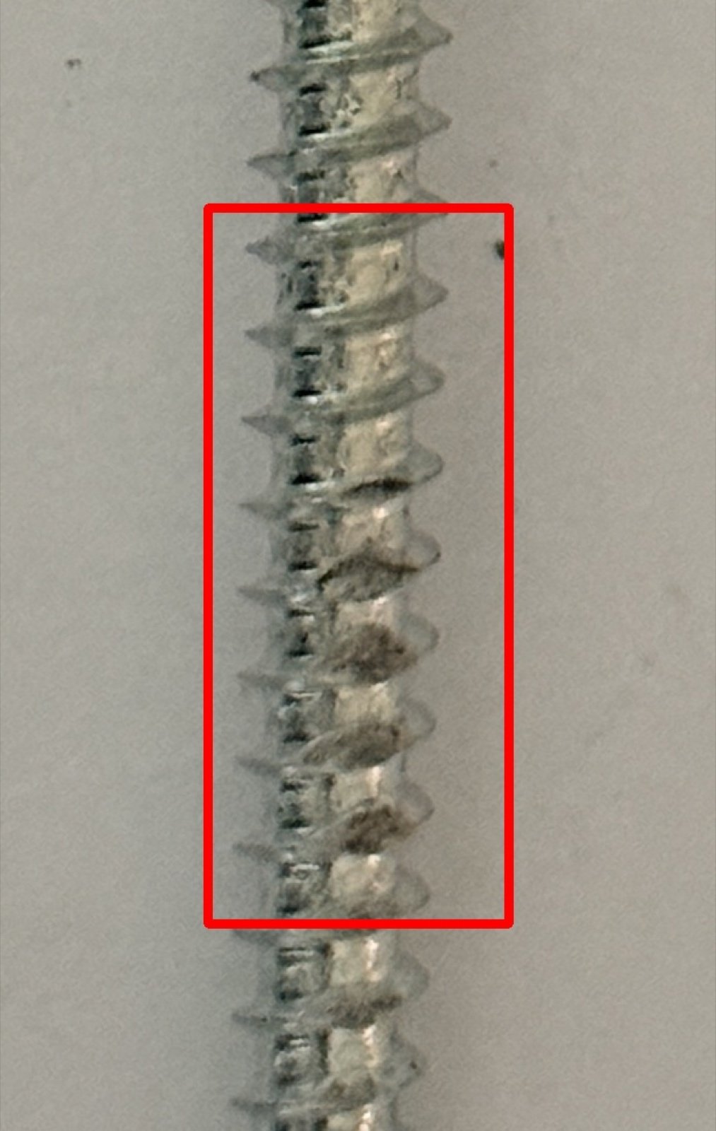 Thread damage — On the deformed threads themselves.
