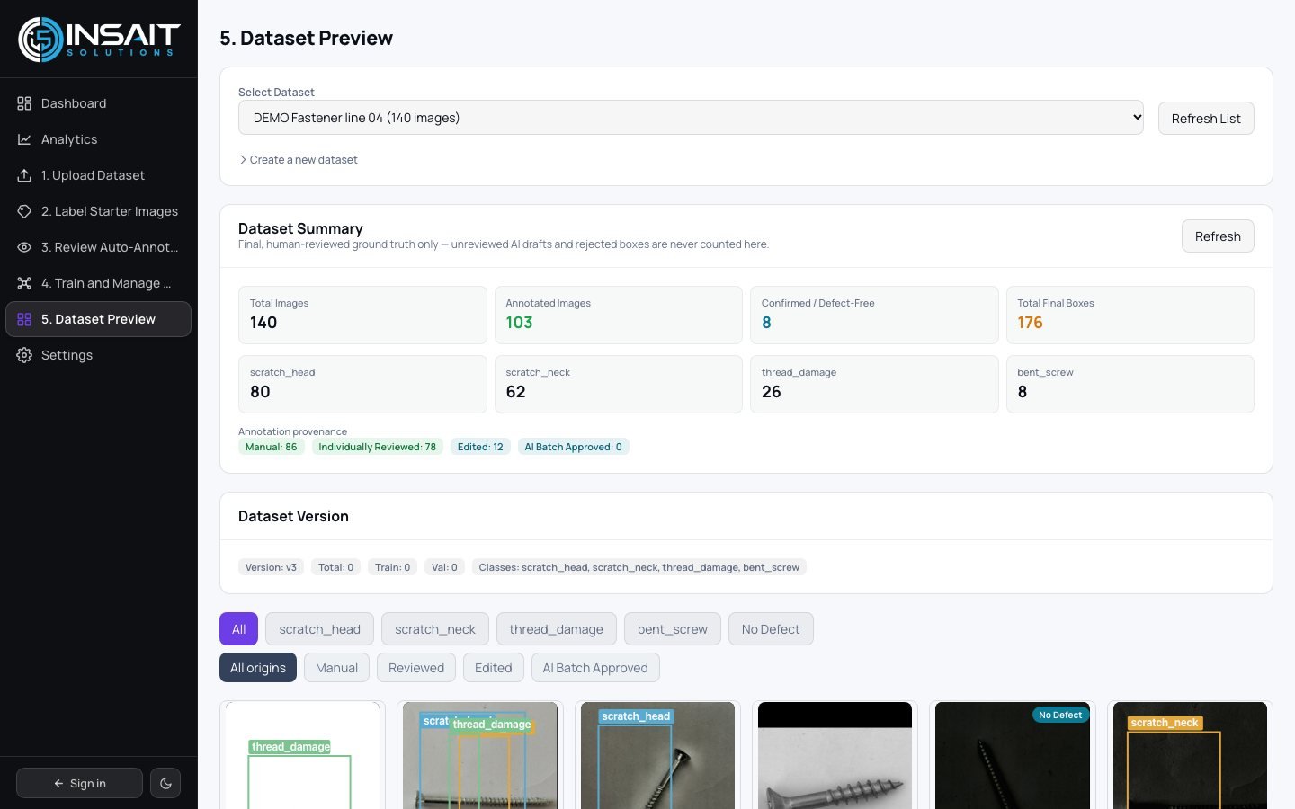 Dataset preview
